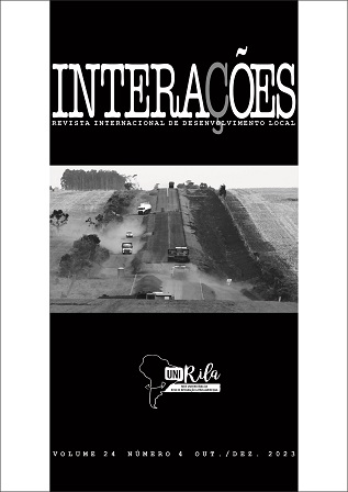 					Visualizar Interações, v. 24, n. 4,  out./dez. 2023 -  Dossiê III: O papel da UniRila nos desafios da integração  na Rota Bioceânica (Brasil, Paraguai, Argentina e Chile)
				